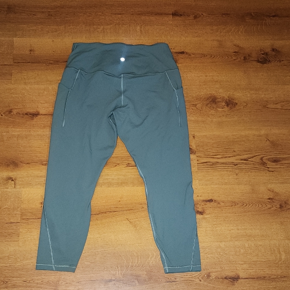 Lululemon Athletica Green  Leggings Size 14.